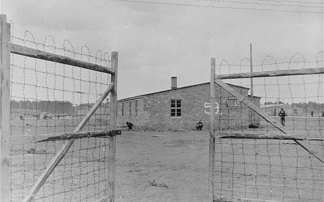 The main gate of the Wöbbelin concentration camp. https://encyclopedia.ushmm.org/content/en/gallery/woebbelin