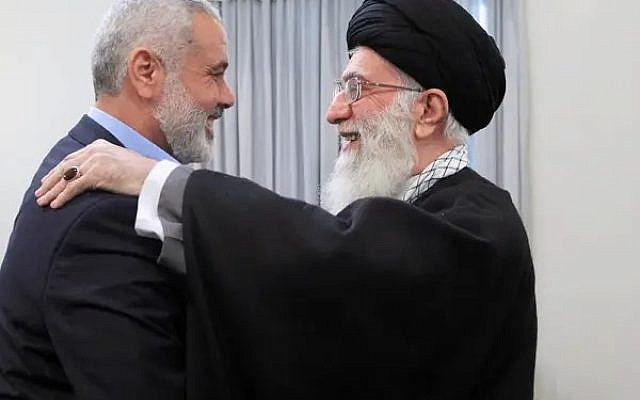 Hamas Leader, Ismail Haniyeh and Ali Khamenei, Supreme Leader of Iran