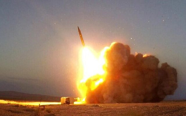 Iranian missiles launched against Israel, courtesy of Wikicommons images