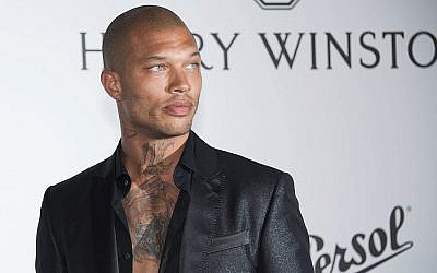 Jeremy Meeks poses for photographers upon arrival at the amfAR charity gala during the Cannes 70th international film festival, Cap d'Antibes, southern France, Thursday, May 25, 2017 (Arthur Mola/Invision/AP)