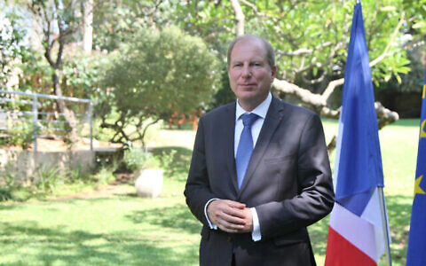 تصویر: «اریک دانون» سفیر فرانسه در  اسرائیل. (courtesy French Embassy Tel Aviv)