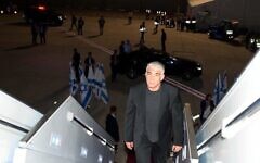 تصویر: یائیر لپید نخست وزیر اسرائيل روز ۱۹ سپتامبر ۲۰۲۲ برای حضور در مجمع عمومی سازمان ملل متحد در نیویورک، کشور را ترک گفت. (Avi Ohayon / GPO)