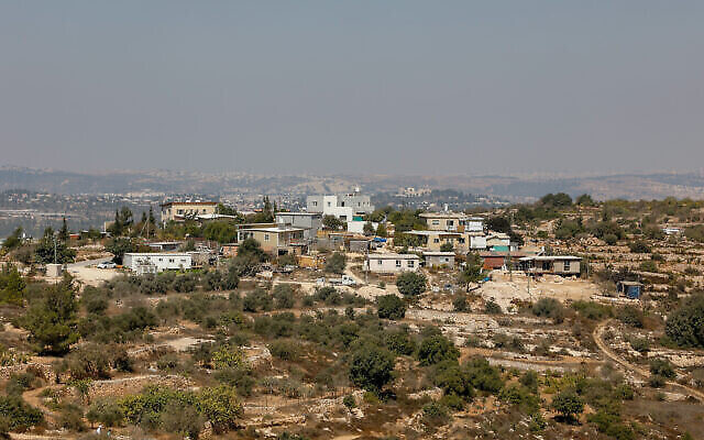 تصویر: مجتمع خارج-از-محدودهٔ سده بوآز در کرانهٔ باختری، ۱۱ اکتبر ۲۰۲۲. (Gershon Elinson/Flash90)