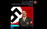 تصویر: در پست بالا از ۱۰ سپتامبر ۲۰۲۳، که اکنون از شبکهٔ اجتماعی X پاک شده، سرلشگر «یهودا فاکس» با فوتوشاپ به شکل هیتلر درآمده است. (Screenshot: X)