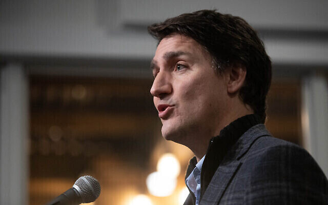 تصویر: جاستین ترودو نخست وزیر کانادا در افتتاحیهٔ نوزدهمین نشست رهبران اتحادیهٔ کانادا-اروپا، نیوفاوندلند و لابرادور، ۲۳ نوامبر ۲۰۲۳. (Photo by Alexis Aubin/AFP)