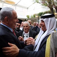 Le Premier ministre Benjamin Netanyahu lors d'une réunion avec des dirigeants arabes israéliens, le 23 mars 2015. (Autorisation)