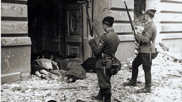 Warsaw Ghetto Uprising, Photo from Jurgen Stroop Report to Heinrich Himmler from May 1943 (photo credit: Wikimedia Commons)