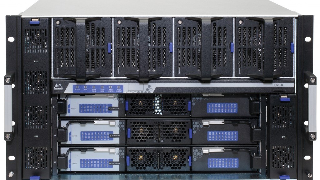 Mellanox's 108-port 20 and 40Gb/s InfiniBand Chassis Switch (Photo credit: Courtesy Mellanox)