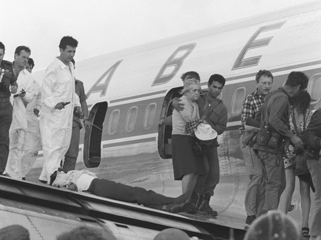 Ehud Barak, left, disguised himself as an aircraft technicians during the 1972 Sabena highjacking (photo credit: Ron Ilan/IDF Spokesperson's Office)