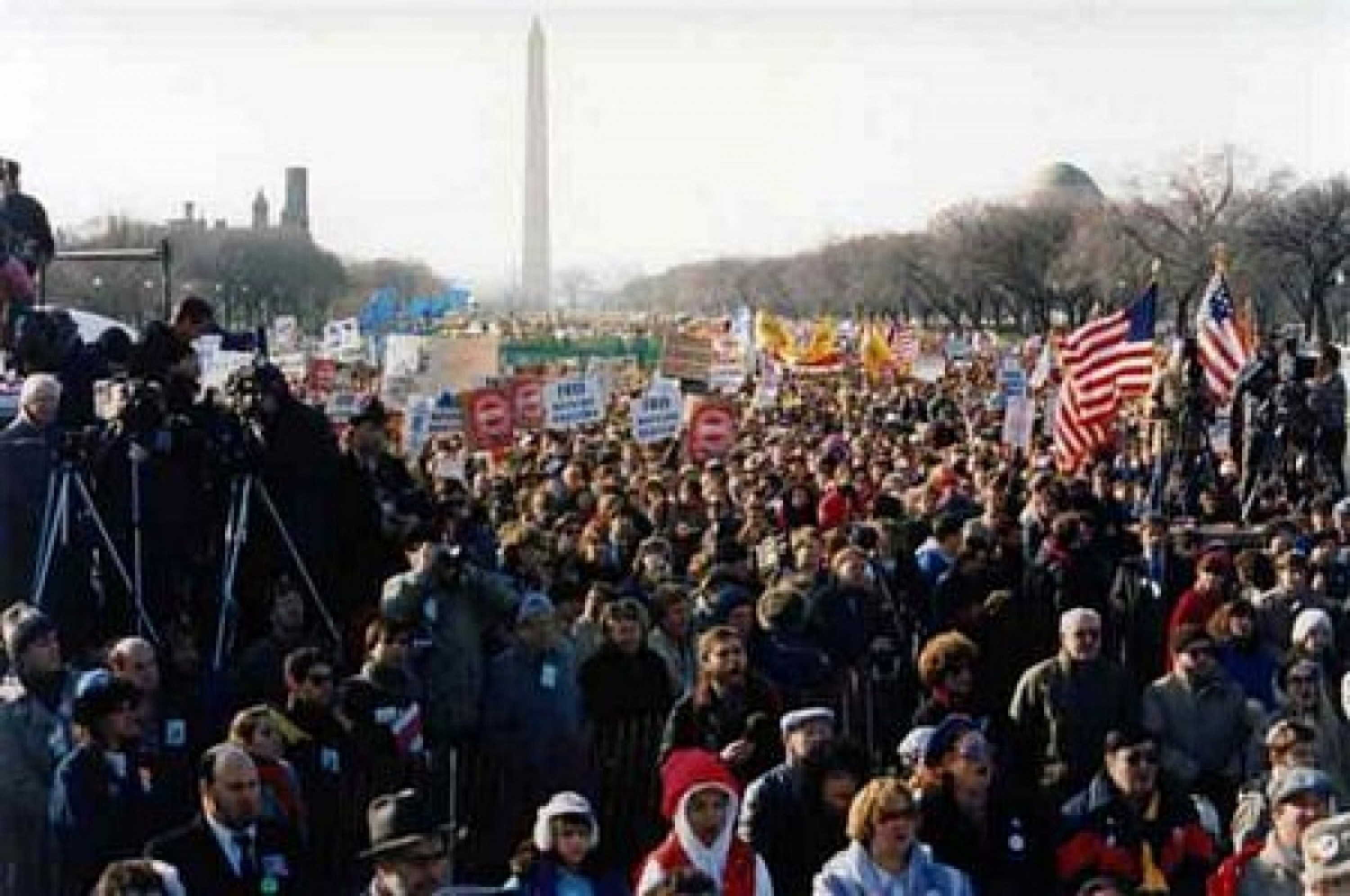 On the eve of Mikhail Gorbachev's first visit to the US in 1987, 250,000 people marched on Washington demanding freedom for Soviet Jews (photo credit: Courtesy Joshua Hammerman)