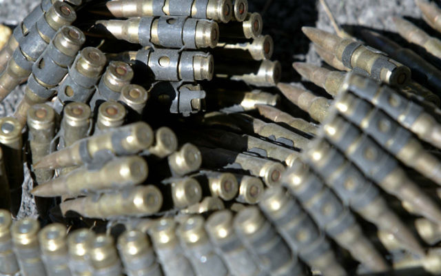 Illustration : Des munitions utilisées par l'armée israélienne. (Crédit : Pierre Terdjman/Flash90)