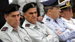 Major General Sami Turgeman, second from left, in 2011 (photo credit: Miriam Alster/Flash90)