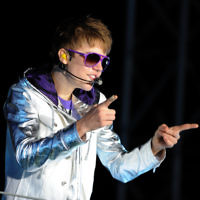La pop star canadienne Justin Bieber lors d'un concert à  Tel Aviv, le 14 avril 2011. (Crédit : Gili Yaari/Flash90)