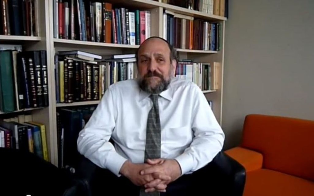 Michael Schudrich, grand rabbin de Pologne. (Crédit : capture d'écran YouTube)
