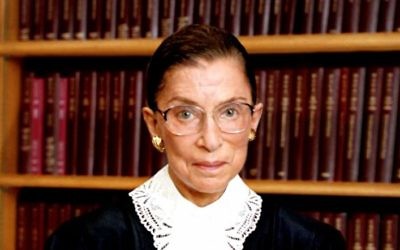 La juge de la Cour suprême américaine Ruth Bader Ginsburg. (Crédit : Autorisation du gouvernement américain)