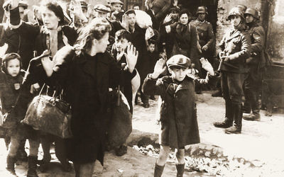 Le soulèvement du ghetto de Varsovie (Crédit : Musée du mémorial de l'Holocauste aux Etats-Unis, Wikimedia Commons)