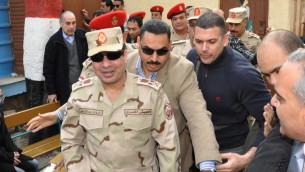 Le général Abdel Fattah al-Sissi (Crédit : Armée égyptienne/AFP/Archives)