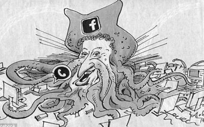 Caricature de Mark Zuckerberg, parue dans le quotidien allemand Süddeutsche Zeitung