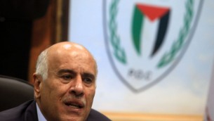Le responsable du Fatah, Jibril Rajoub à Ramallah le 12 février 2014 (Crédit : Nati Shohat/Flash90)
