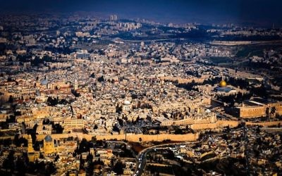 Vue de Jérusalem (Crédit : autorisation David Katz)
