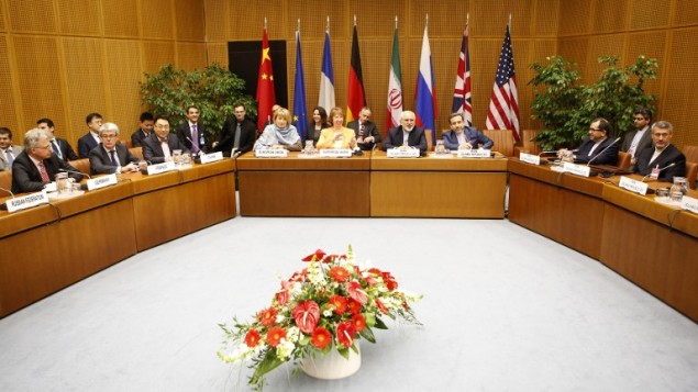 Les négociations de l'Iran avec les P5+1 à Vienne, 19 mars 2014. (Crédit : AFP/Dieter Nagl)