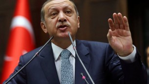 Le Premier ministre turc, Recep Tayyip Erdogan, 25 février 2014 (Crédit : Adem Altan/AFP Photo)