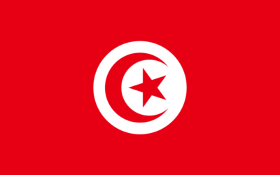 Drapeau de la Tunisie (Crédit : Wikimedia commons)