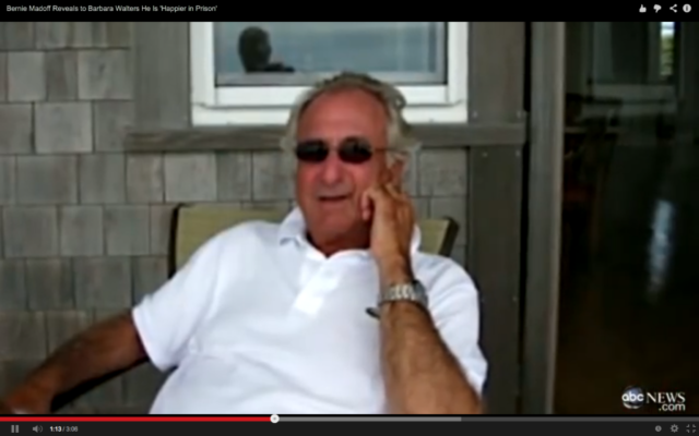Bernard Madoff (Crédit : capture d'écran Youtube/ABC News)