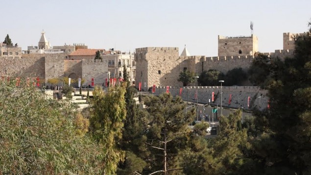 Vue de la Maison de la Confédération Sioniste (Crédit : Shmuel Bar-Am)