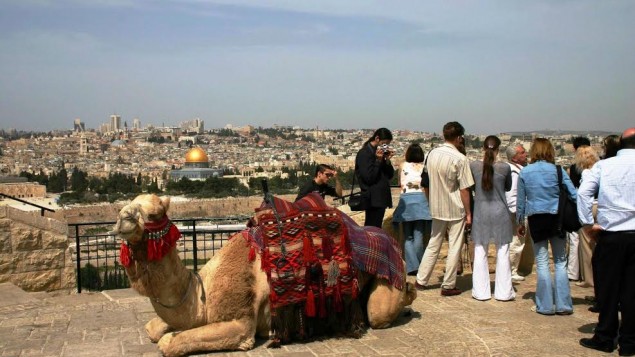 La vue du Mont des Oliviers (Crédit : Shmuel Bar-Am)