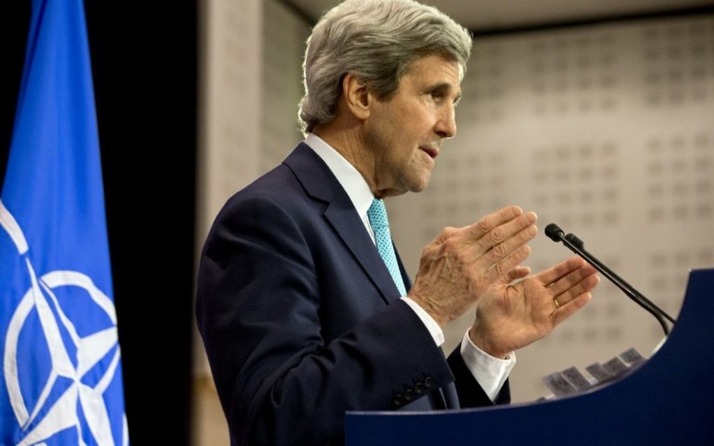 Le secrétaire d'État américain John Kerry (Crédit : Jacquelyn Martin/POOL/AFP Photo)