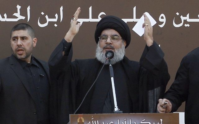 Hassan Nasrallah (Crédit : AFP/ANWAR AMRO)