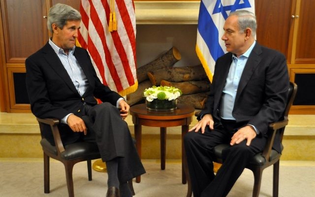 Nouveaux entretiens entre Kerry et Netanyahu (Crédit : Département d'Etat américain)