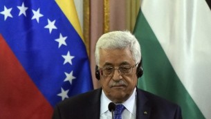 Mahmoud Abbas à Caracas - 16 mai 2014 (Crédit : Juan Barreto/AFP)