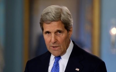 John Kerry à Washington - 13 mai 2014 (Crédit : Jewel Samad/AFP)