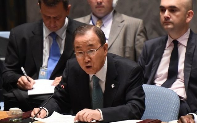 Ban Ki-moon (Crédit photo : Don Emmert/AFP)