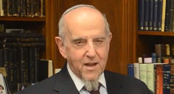 Le rabbin Haskel Lookstein (Crédit : capture d'écran YouTube)