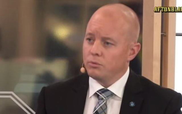 Björn Söder, le secrétaire du parti Démocrate (Crédit Capture d'écran YouTube)