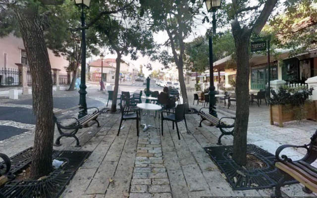 Capture d’écran rue principale à Zichron Yaakov (Crédit : Google Sttreet view)