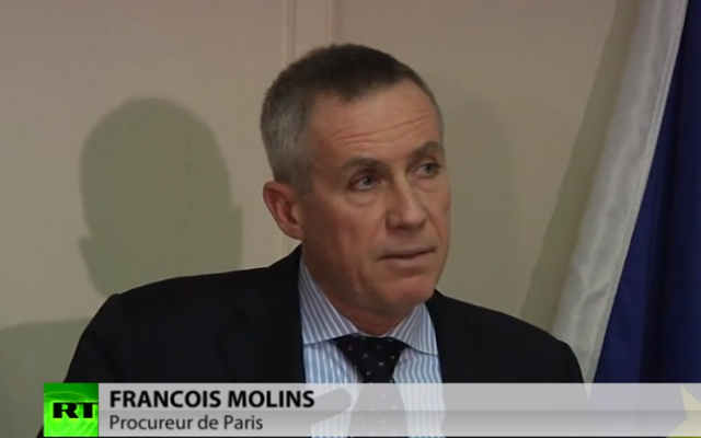 François Molins, procureur de Paris. (Crédit :capture d'écran YouTube)