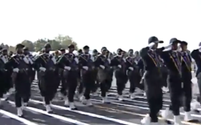 Capture d’écran des Gardiens de la Révolution iraniens (Crédit : PRESSTV)
