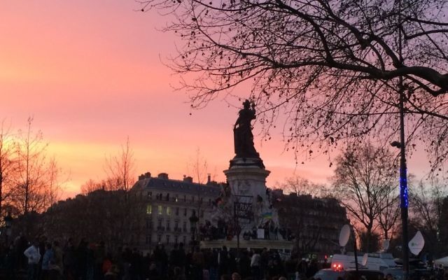 La place de la République à Paris, le 11 janvier 2015 (Crédit : Cindy Harb/Times of Israël)