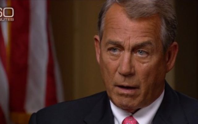 Le président de la Chambre des Représentants, John Boehner à l'émission '60 Minutes' le 25 janvier sur la chaîne CBS (Crédit : Capture d'écran CBS)