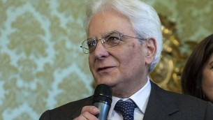 Le président italien Sergio Mattarella (Crédit : Presidenza della Repubblica/Wikimedia)