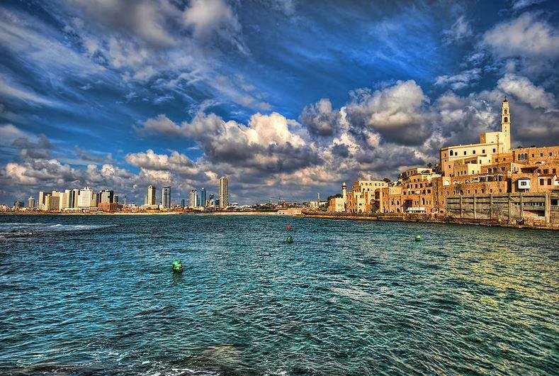 Une vue spectaculaire sur le port de Jaffa (Crédit : Ron Shoshani) 