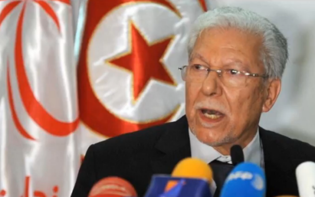 Le ministre tunisien des Affaires étrangères Taïeb Baccouche (Crédit : Capture d'écran/YouTube/
FranceMaghreb2)