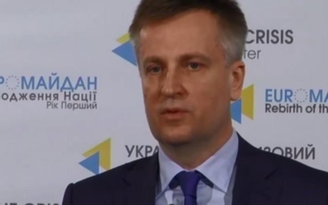 Valentyn Nalyvaichenko, le chef du Service de sécurité ukrainien (Capture d'écran: YouTube)