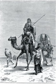 Benjamin de Tudela dans le Sahara (Dumouza, gravure du 19e siècle)