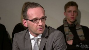 Le ministre de la Justice allemand Heiko Maas, en novembre 2014. (Capture d'écran : YouTube/UdL Digital)