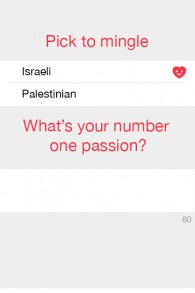 Les utilisateurs s'identifient comme étant soit israélien ou Palestinien. (Crédit : Autorisation)